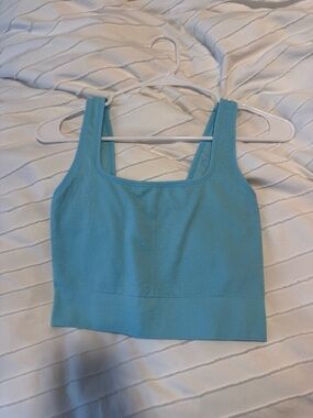 All in Motion blue cropped tank top